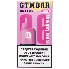 Вейп GTM Bar Migo 5000 Strawberry Banana Клубника Банан Одноразовый GTMBar