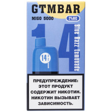 Вейп GTM Bar Migo 5000 Blue Razz Lemonade Синяя Малина Лимонад Одноразовый GTMBar