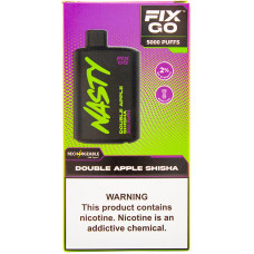 Вейп Nasty Fix Go 5000 тяг Double Apple Shisha 2% 650 mAh Одноразовый