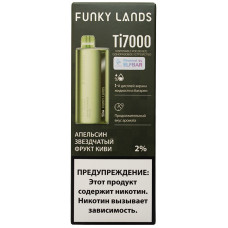 Вейп Funky Lands Ti7000 Orange Starfruit Kiwi Ice Апельсин Киви Лед Одноразовый