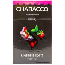 Смесь Chabacco Mix 50 гр Medium Клубничный Мохито Strawberry Mojito (кальянная без табака)