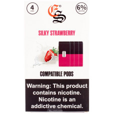 Картридж EON SMOKE PODS Silky Strawberry 4 шт 1 мл 60 мг (совмещается с JUUL)