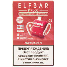 Вейп Elf Bar Pi 7000 тяг Арбуз Лед 20 мг 500 mAh Одноразовый